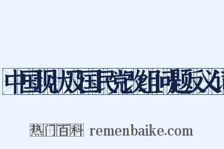 中国现状及国民党改组问题反义词是什么意思的图片